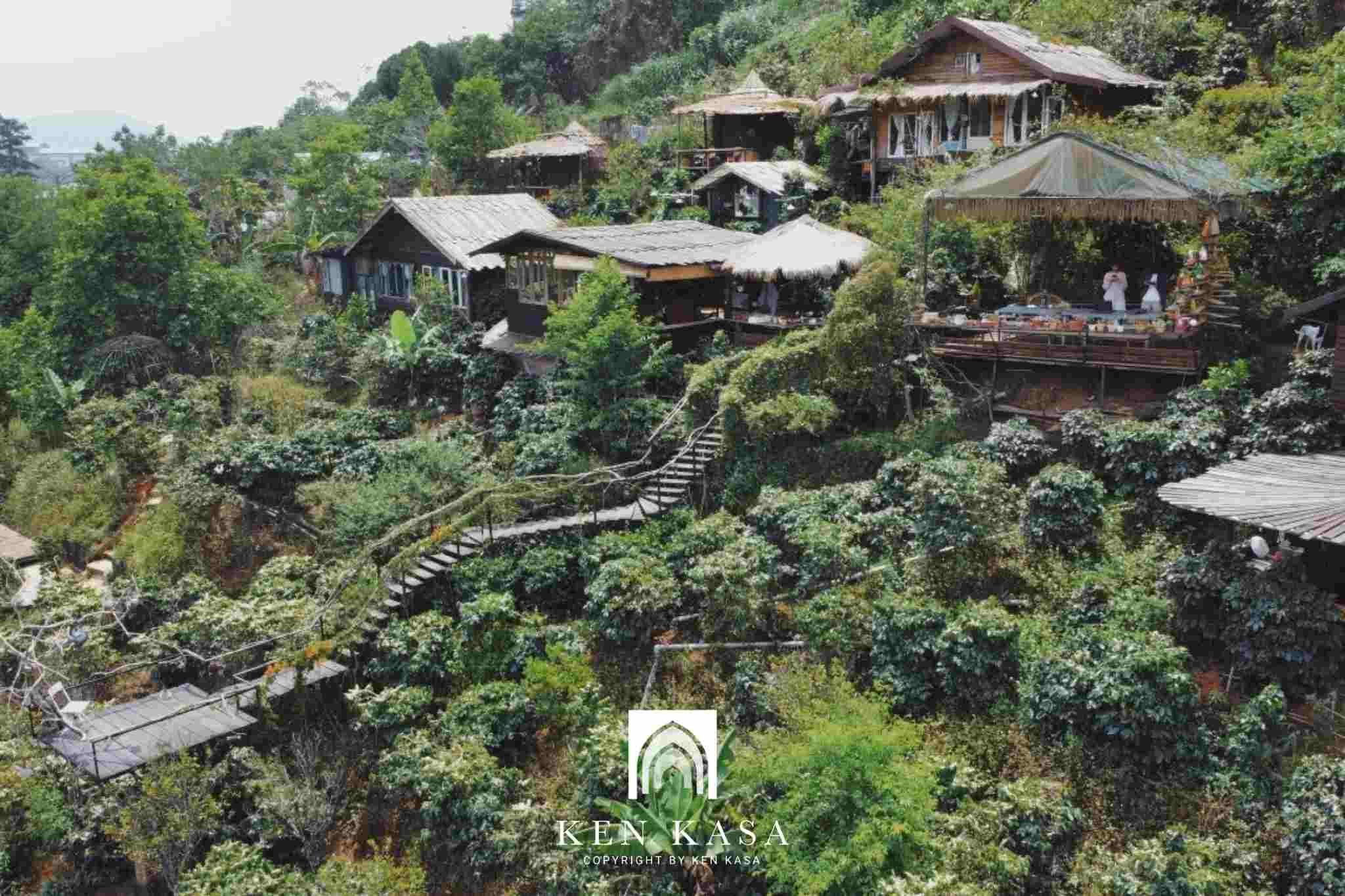 Mẫu nhà homestay trên đồi cú trên cây 